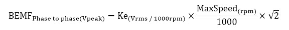 如何為高速主軸應(yīng)用選擇合適的電機(jī)/驅(qū)動(dòng)器 -  BEMF公式 - 派克自動(dòng)化EME